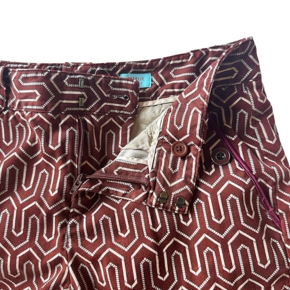 Anthropologie Cartonnier Charlie Trouser Ankle Pants Geometric Print Size 2 - Picture 5 of 9